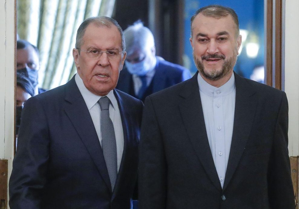 Russia's Foreign Minister Sergei Lavrov hosts Iran's Foreign Minister Hossein Amir-Abdollahian in January: A new Iran nuclear deal would be a boon to Russia and allied anti-democratic forces (Photo: ITAR-TASS News Agency / Alamy Stock Photo)