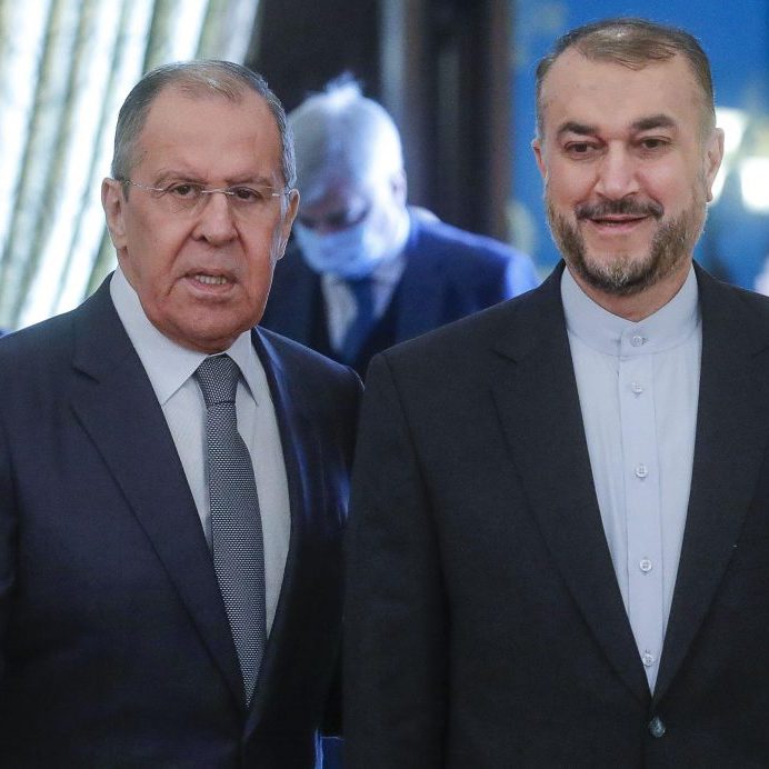 Russia's Foreign Minister Sergei Lavrov hosts Iran's Foreign Minister Hossein Amir-Abdollahian in January: A new Iran nuclear deal would be a boon to Russia and allied anti-democratic forces (Photo: ITAR-TASS News Agency / Alamy Stock Photo)