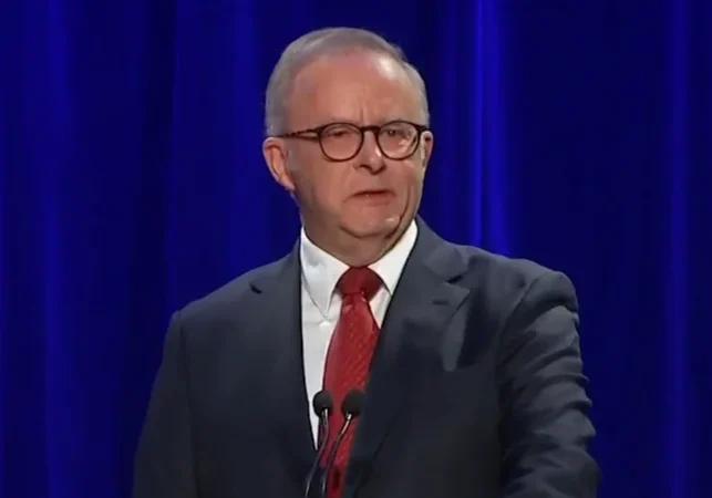 Re-elected Prime Minister Anthony Albanese (Screenshot)