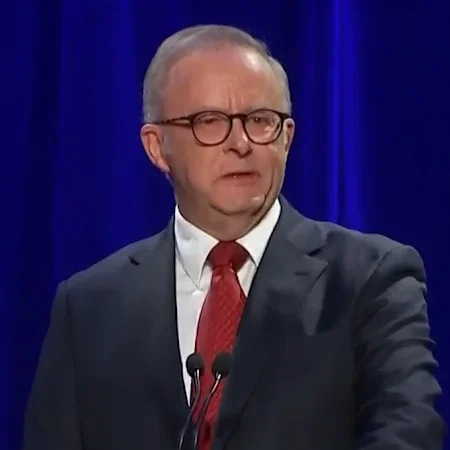 Re-elected Prime Minister Anthony Albanese (Screenshot)