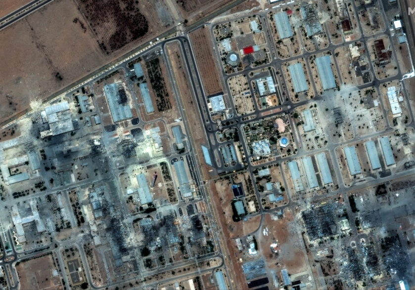 A satellite image made available by Maxar Technologies shows damage at the Isfahan nuclear technology centre after US airstrikes in Isfahan, Iran, 22 June 2025 (Image: AAP)