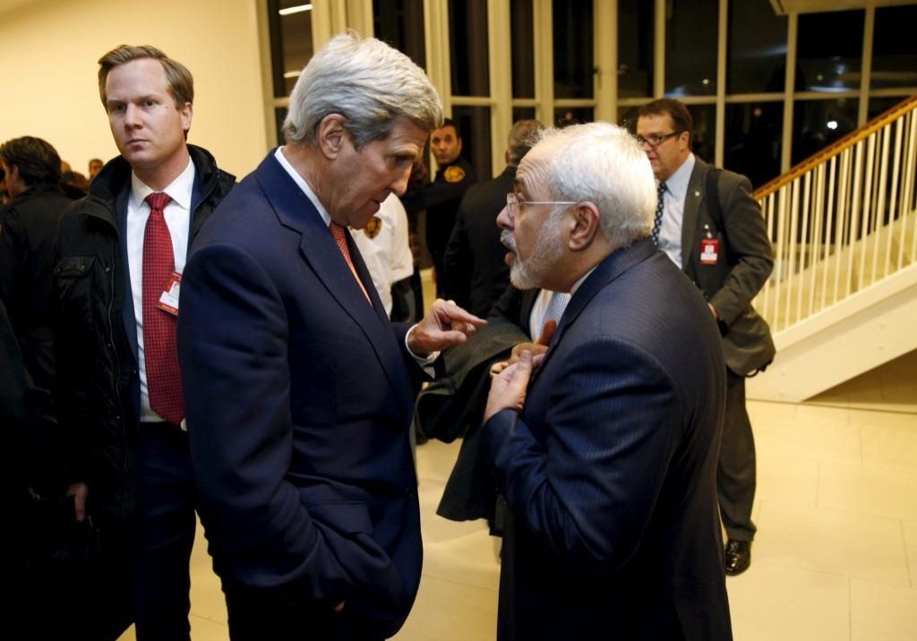 Then US Secretary of State John Kelly with Iranian Foreign Minister Javed Zarif during negotiation of the JCPOA in Vienna in 2015