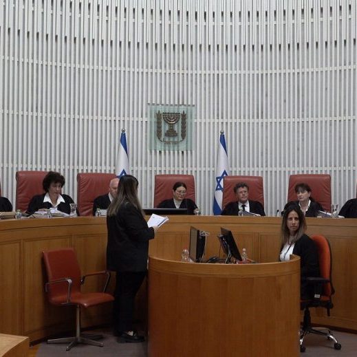 Israel's Supreme Court in session, January 5, 2023, in Jerusalem, Israel. (Credit: Eddie Gerald/Alamy Live News)