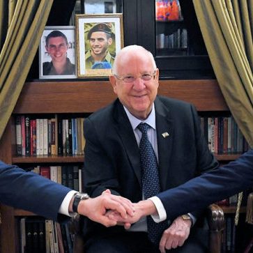 President Rivlin’s (centre) rotation plan could not bridge the gap between Netanyahu (left) and Gantz (right)