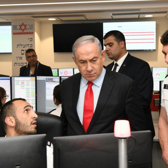 PM Netanyahu with Israel’s Magen David Adom emergency medical service