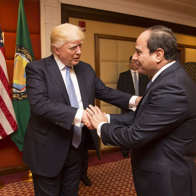 Egyptian President Abdel Fattah El-Sisi meeting President Donald Trump in May 2017 (image: Flickr)