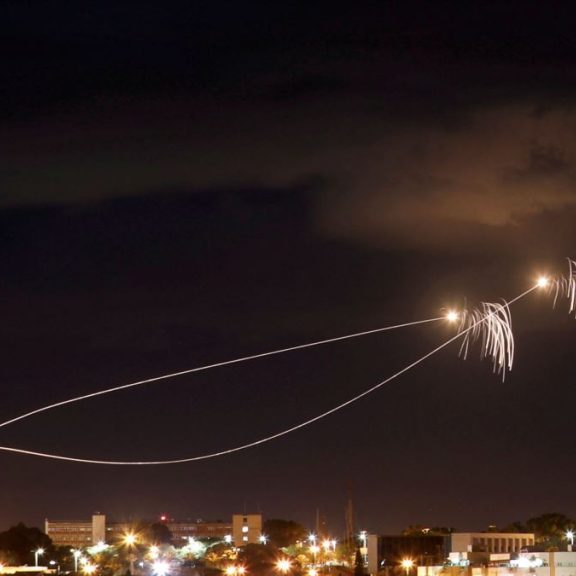 Missile defences over Tel Aviv on March 14