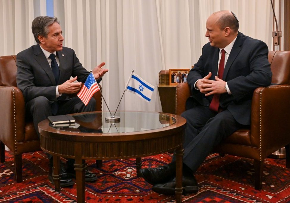 Bennett with US Secretary of State Anthony Blinken: Bennett’s policy has been to actively engage with the US Administration on Iran (Image: Flickr)
