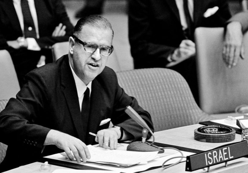 Abba Eban addresses the UN Security Council in 1967 (Credit: UN)