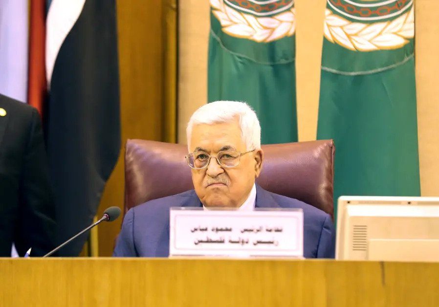 In financial hot water but determined not to compromise: PA President Mahmoud Abbas at Arab League's foreign ministers meeting last month  in Cairo, Egypt, April 21, 2019. (photo credit: MOHAMED ABD EL GHANY/REUTERS)