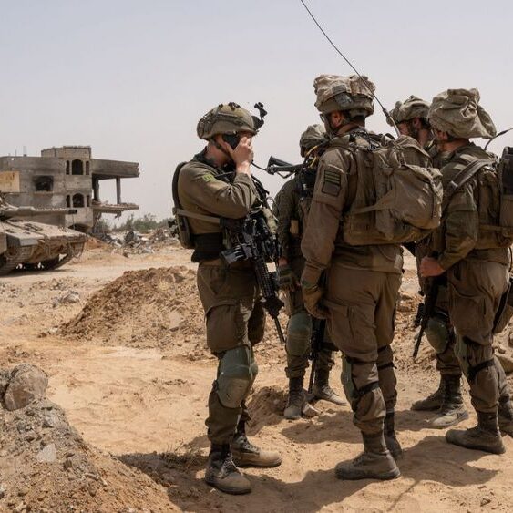 The IDF’s 36th Armoured Division operating inside Gaza (Image: IDF spokesperson)