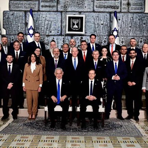 The Ministers of Israel's 37th government, after being sworn in on Dec. 29. (Photo: Israeli Government Press Office)