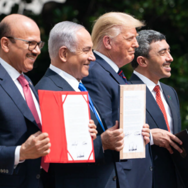 The Abaham Accords normalising relations between Israel, the UAE and Bahrain (later joined by Sudan and Morocco) were signed on the White House lawn on Sept. 15, 2020. What has happened in the two years since then? (Photo: Flickr)