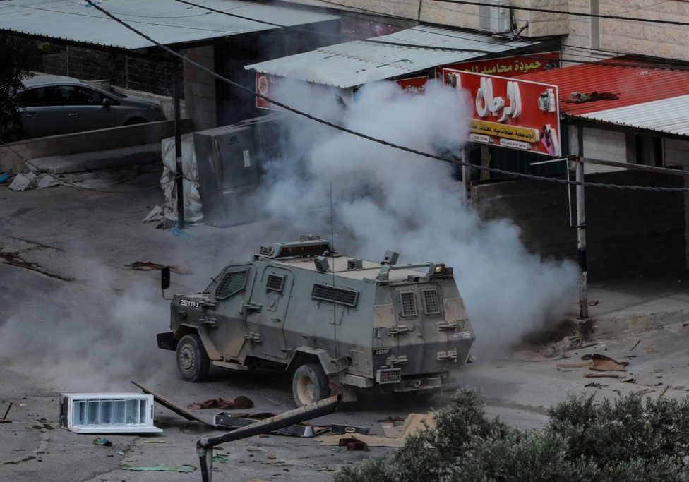 A scene from the unusually intense and extended battle that took place in Jenin on June 19, which left eight Israelis injured and seven Palestinians dead, six of them gunmen (Photo: Ayman Nobani/dpa/Alamy Live News)