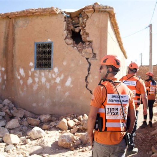 Israeli aid workers in Morocco (Image: United Hatzalah)
