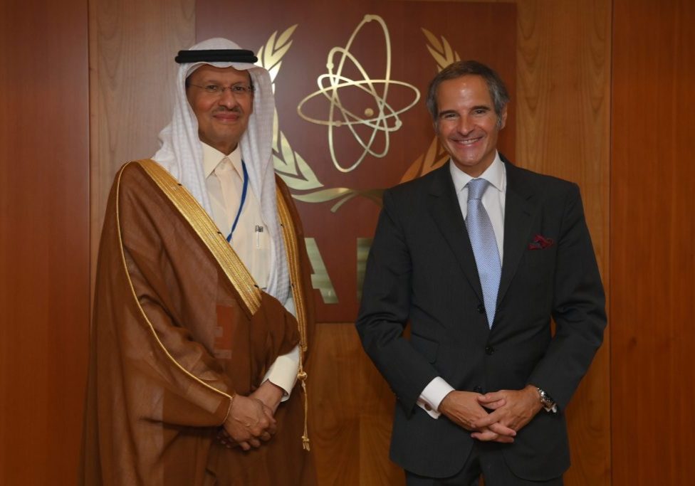Saudi Energy Minister Prince Abdul-Aziz bin Salman with IAEA head Rafael Grossi (Image: Wikimedia Commons)