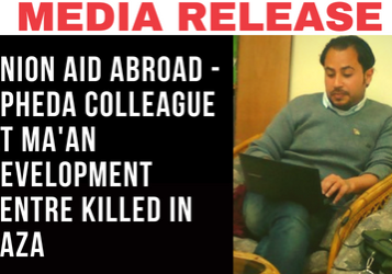 Union Aid Abroad-APHEDA  released a statement mourning the loss of an employee, who was also a member of the PFLP terrorist group.