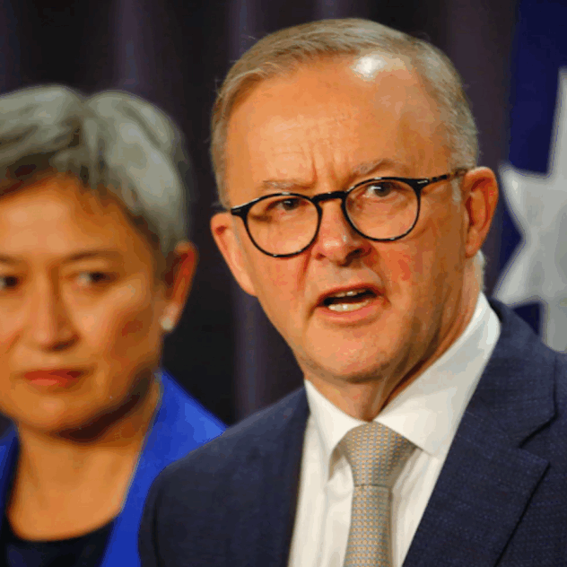 Australian Foreign Minister Penny Wong and Prime Minister Anthony Albanese (Screenshot/ ABC)