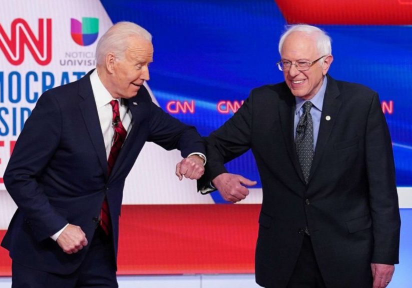 Presumptive 2020 Democratic Candidate Joe Biden and Senator Bernie Sanders have emerged as the party's moderate and progressive leaders, respectfully (Credit: Mandel Ngan / Getty Images)