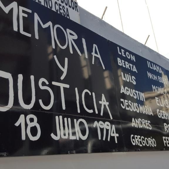 A monument in Buenos Aires to the infamous AMIA bombing of 1994 (Image: Twitter)