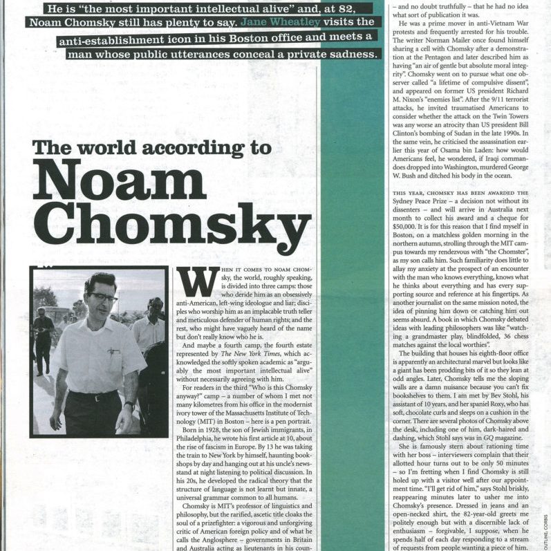 Fairfax’s Chomsky and Holocaust Denial whitewash