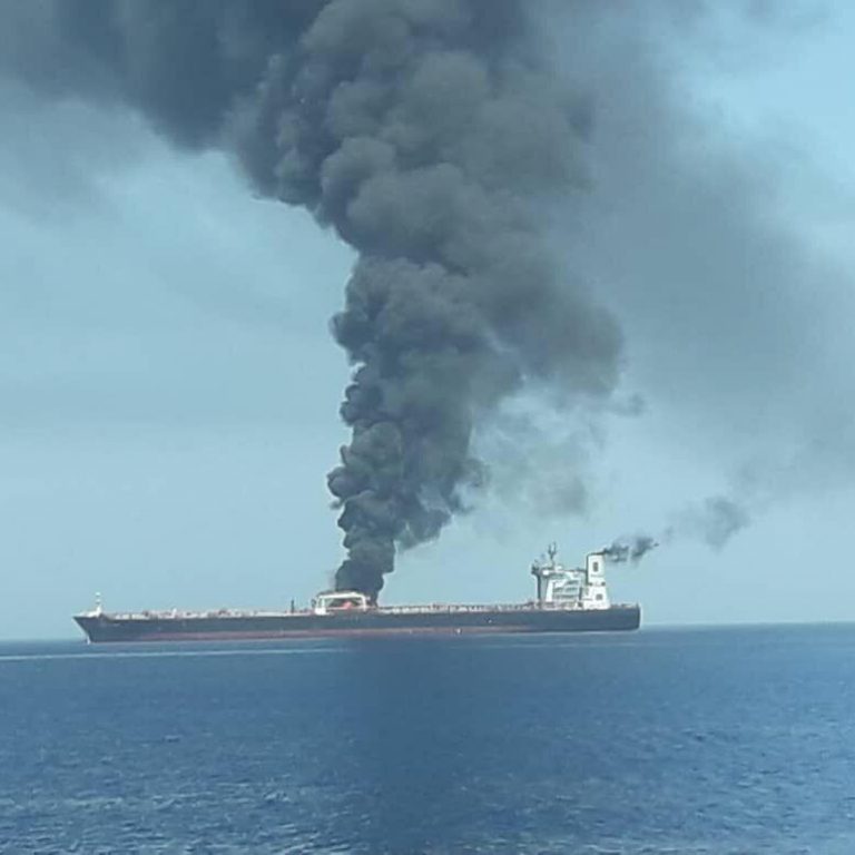 One of two tankers attacked in the Persian Gulf on June 13. 

Photo: Babak Taghvaee