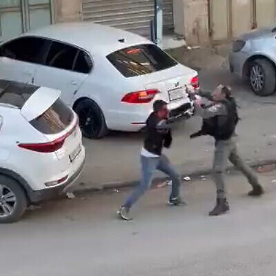 An image from the selectively edited footage of the Dec. 2 confrontation near Nablus (Image: Twitter)