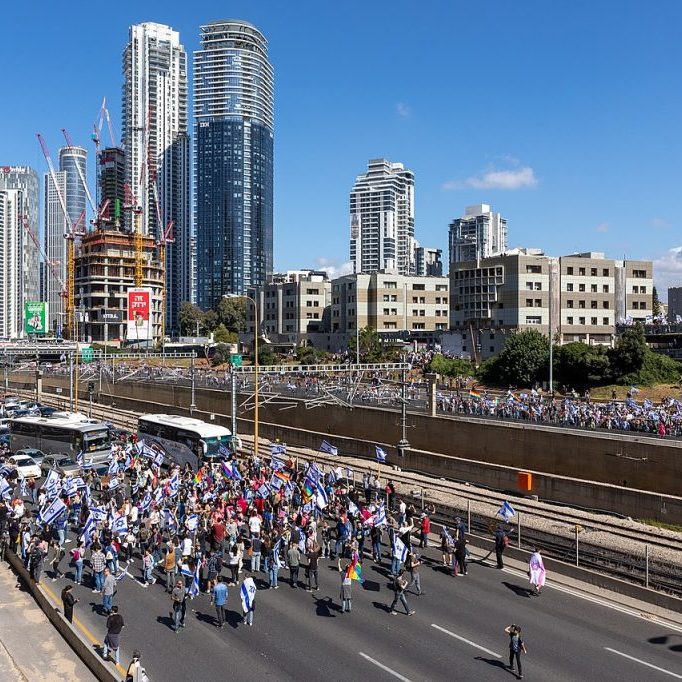 Protests against judicial reforms in Tel Aviv (Image: Wikimedia Commons)