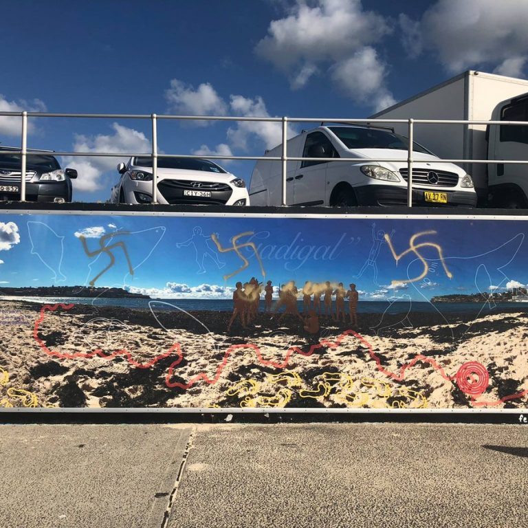 Bondi: Surf, seagulls, swastikas