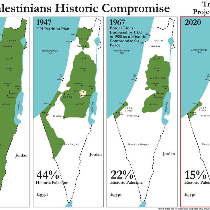 Misleading maps circulated in the wake of the Trump peace plan 