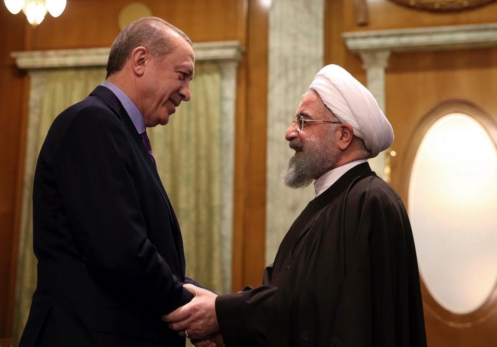 Turkish President Recep Tayyip Erdoğan and Iranian President Hassan Rouhani 