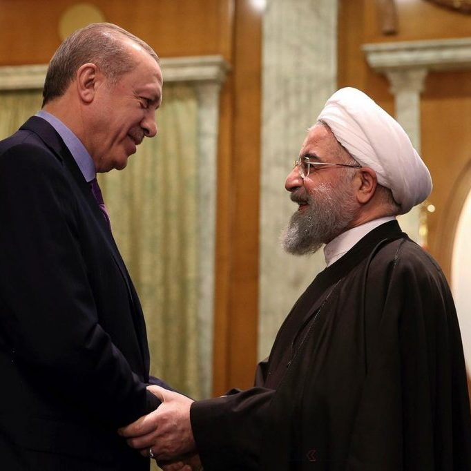 Turkish President Recep Tayyip Erdoğan and Iranian President Hassan Rouhani 