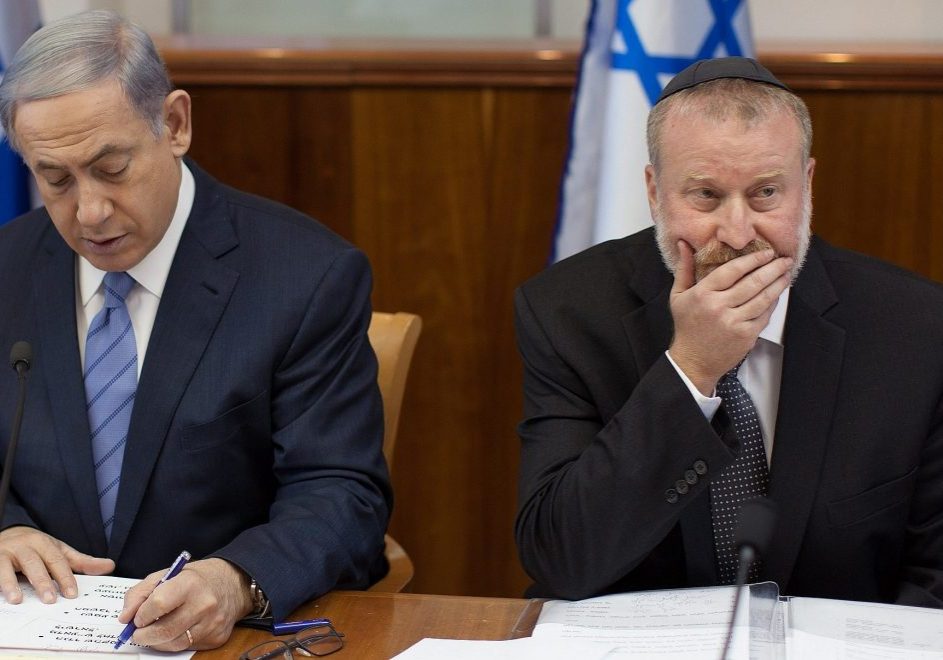 Attorney-General Avichai Mandelblit (right) must now decide whether to press charges against Netanyahu