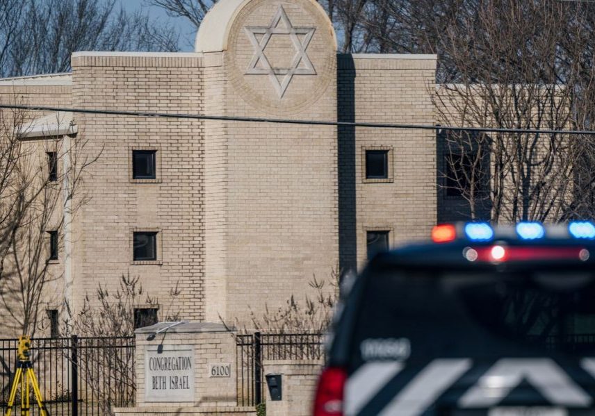 Scene of a siege: Congregation Beth Israel in Colleyville, Texas (Source: Twitter)