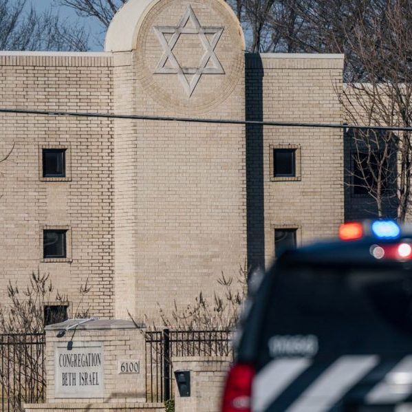 Scene of a siege: Congregation Beth Israel in Colleyville, Texas (Source: Twitter)
