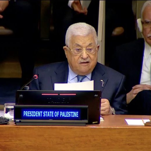 Palestinian Authority President Mahmoud Abbas gives his Nakba Day speech at the UN (Image: UN Photo/Screenshot)