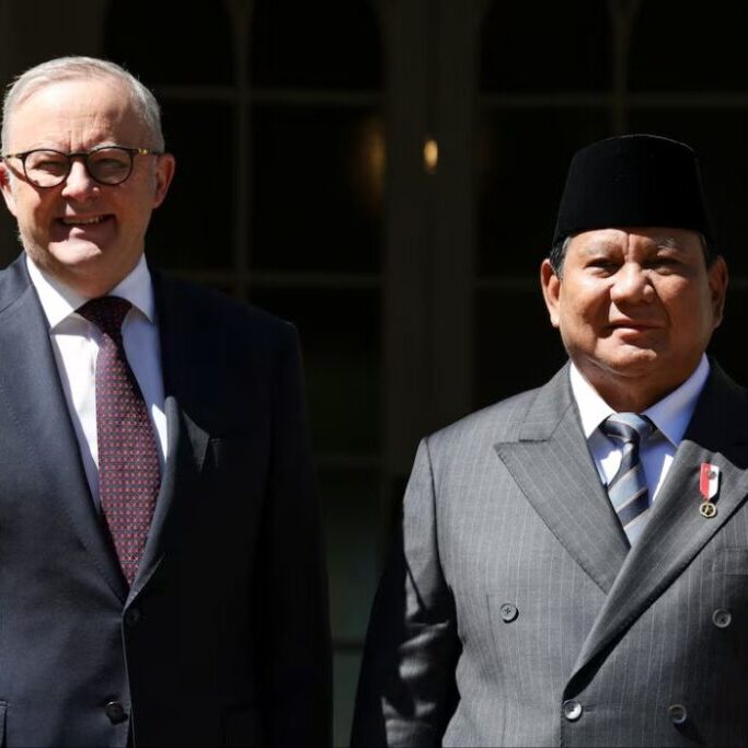 PM Albanese with President Prabowo at Kirribili House, Sydney (Image: X)