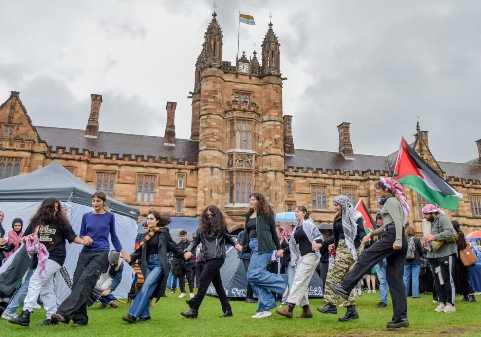 The “encampment” at the University of Sydney (Image: X/Twitter)