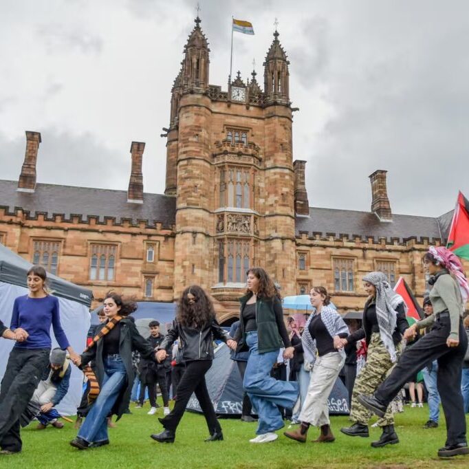 The “encampment” at the University of Sydney (Image: X/Twitter)