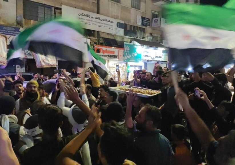 Syrians celebrate the demise of Hassan Nasrallah (Image: X/ Hamdi Rifai)