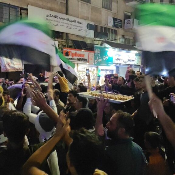 Syrians celebrate the demise of Hassan Nasrallah (Image: X/ Hamdi Rifai)