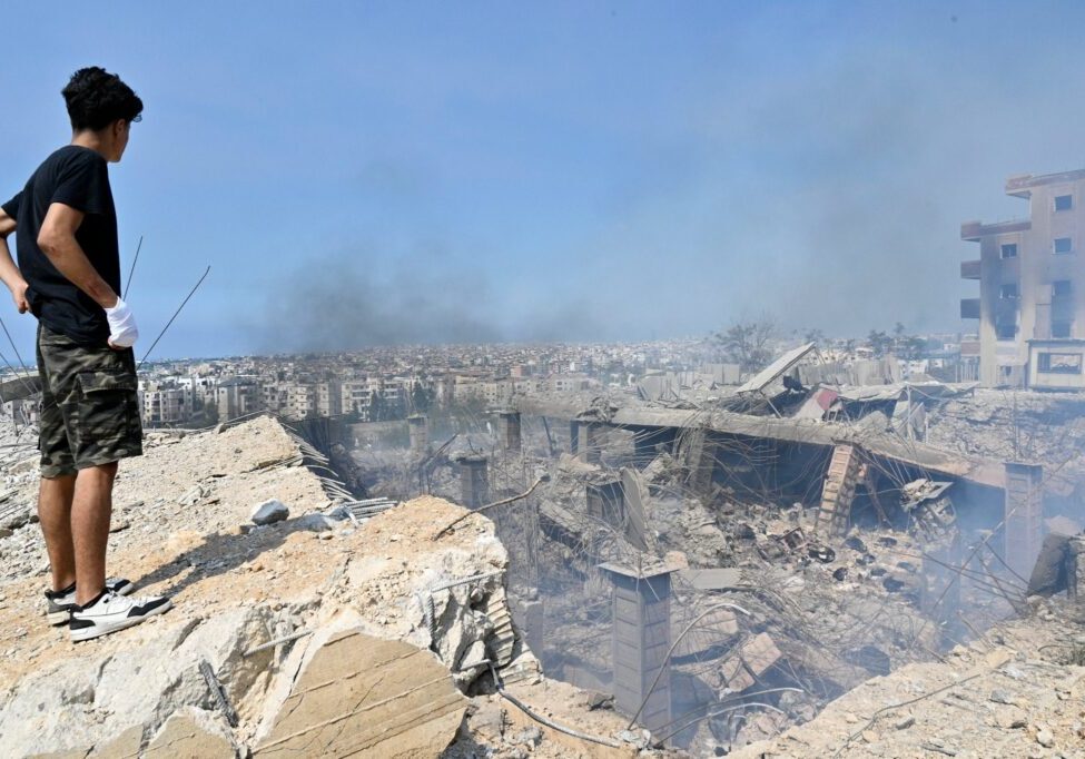 The site of the attack that killed Hezbollah leader Hassan Nasrallah in Beirut (Image: Mohamad Safa/ X)