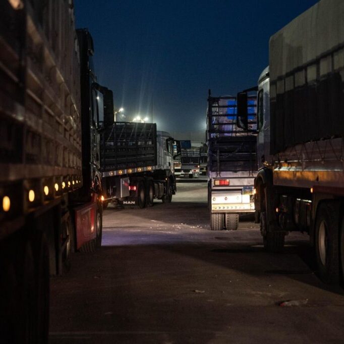 Israel was being accused of starving Gazans even as the aid trucks surged into the enclave (Image: IDF)