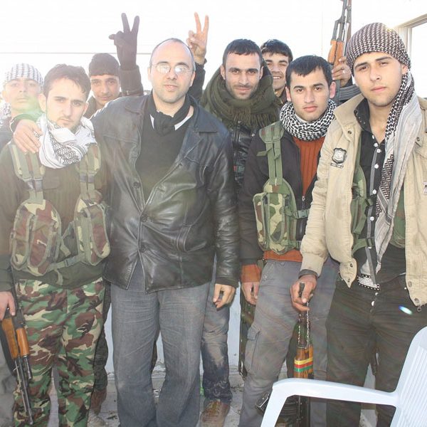 Jonathan Spyer with Kurdish forces in northern Syria