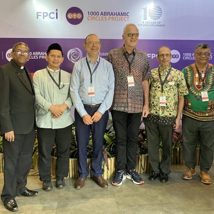 Rabbi Genende (3rd from left) with Christian and Muslim delegates at the Abrahamic Peace Working Group conference in Bandung, Indonesia