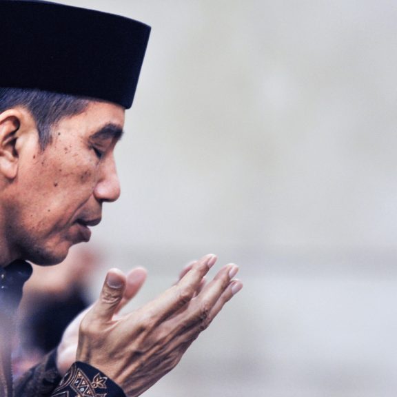 Indonesian President Joko Widodo: Known as a secularist, but looking to burnish his Islamic credentials
