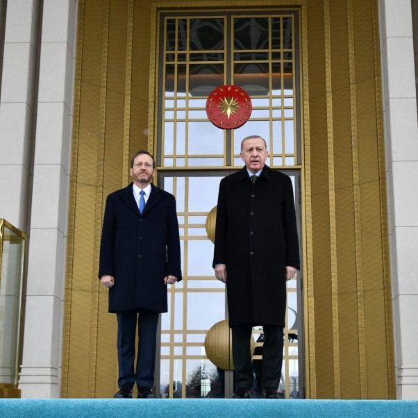 Israeli President Herzog in Ankara with Turkish President Erdogan (Image: Haim Zach / IGPO)