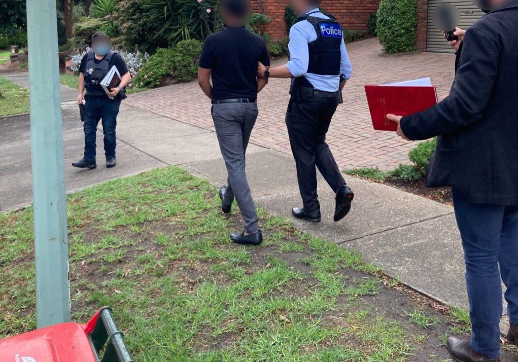 Australian Federal Police arrest Ahmed Talib in Melbourne on March 25. 
Photo: Supplied/AFP
