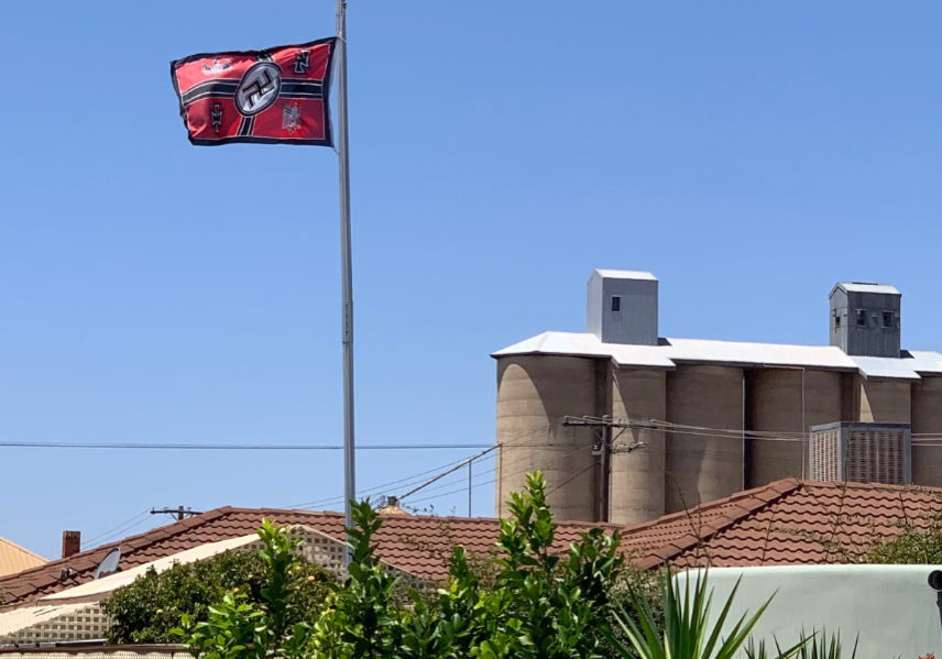 A Nazi flag flew in the rural Victorian town of Beulah