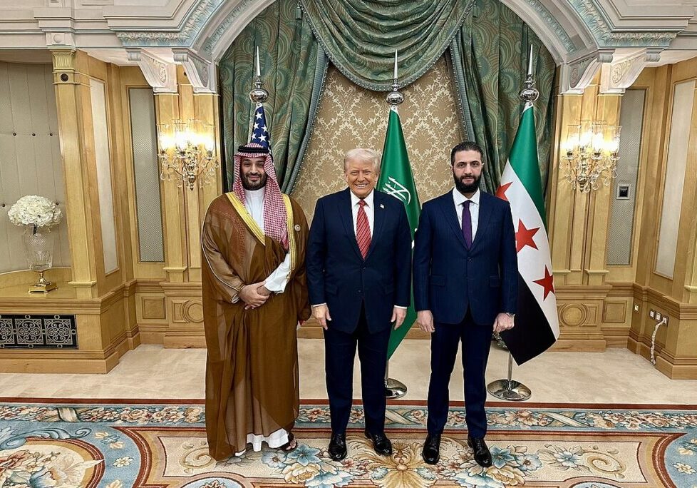 Trump’s surprise meeting with Syrian President and former jihadist Ahmed al-Shara’a (right), mediated by Saudi Crown Prince Mohammed bin Salman (left) (Image: Wikimedia Commons)